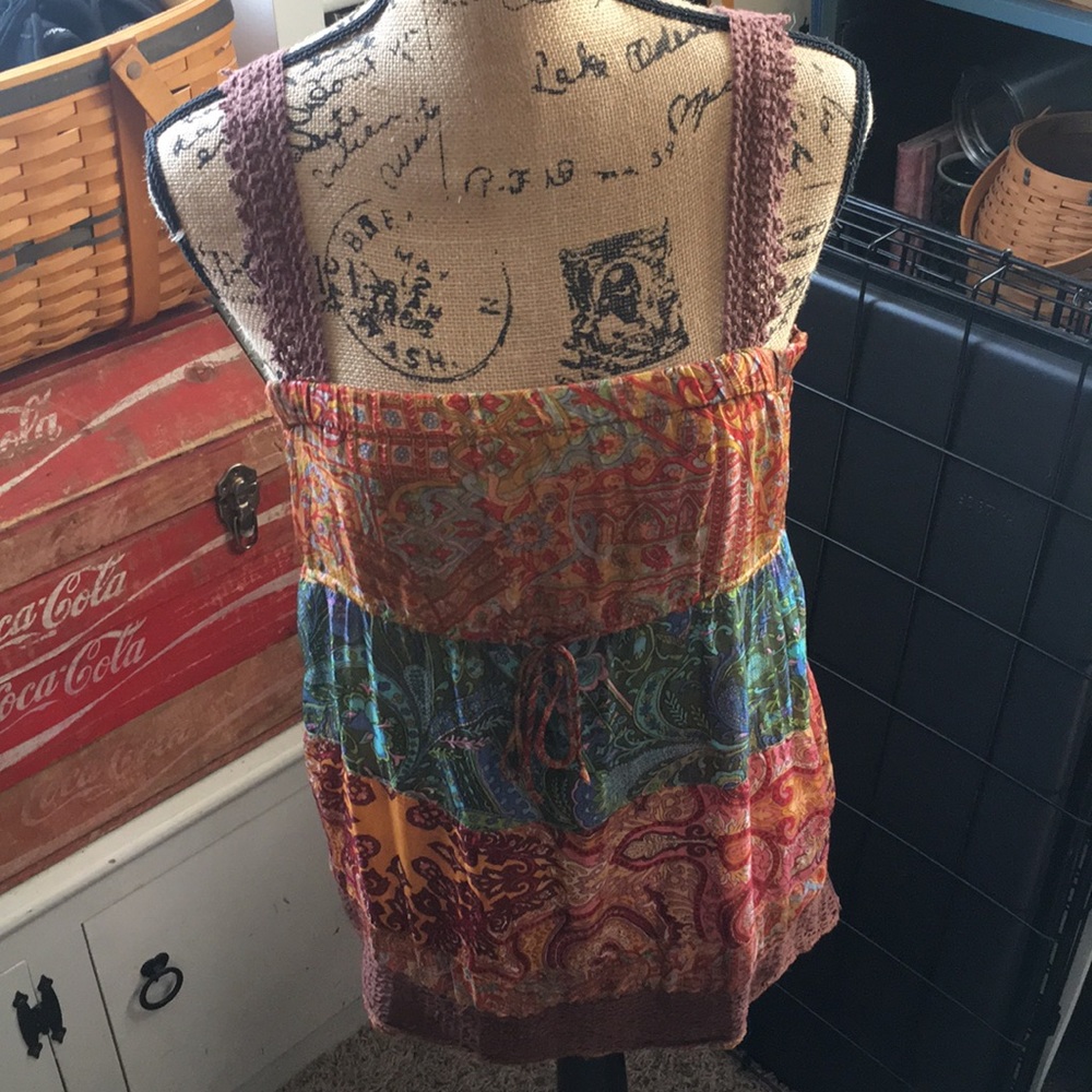 Paisley printed tank top